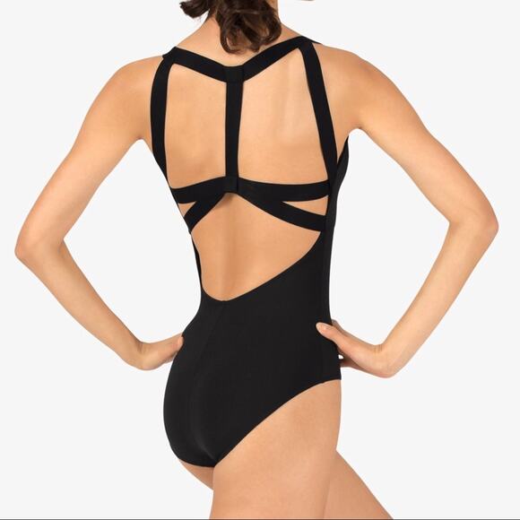 Danznmotion Women’s Strappy Back Tank Leotard - Picture 3 of 5